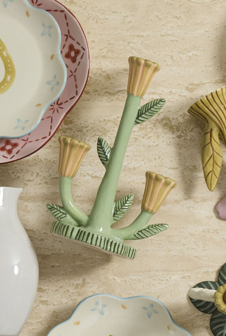 Soft Petal Candleholder - Merry PigletsAccent Decor