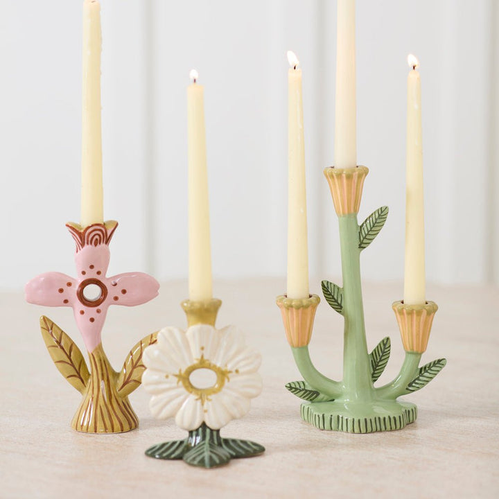 Soft Petal Candleholder - Merry PigletsAccent Decor