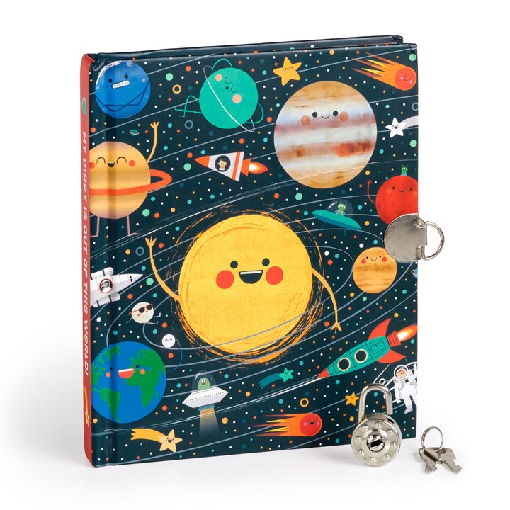 Solar System Locked Diary - Merry PigletsMudpuppy