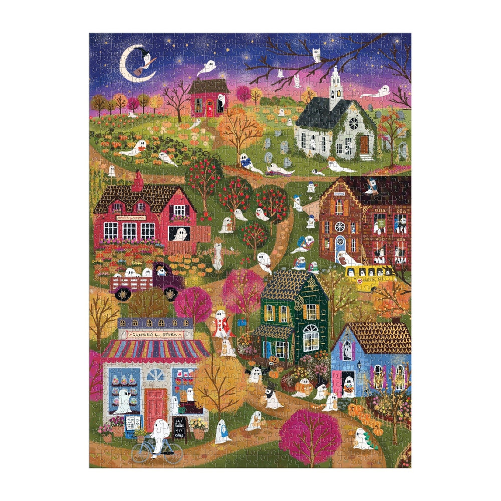 Spooky Village 1000 Piece Puzzle - Merry PigletsGalison