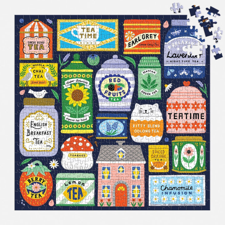 Spot of Tea 500 Piece Puzzle - Merry PigletsGalison