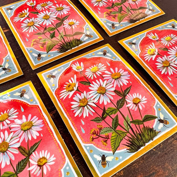 Spring Daisy + Bee Sticker - Merry PigletsKatie Daisy