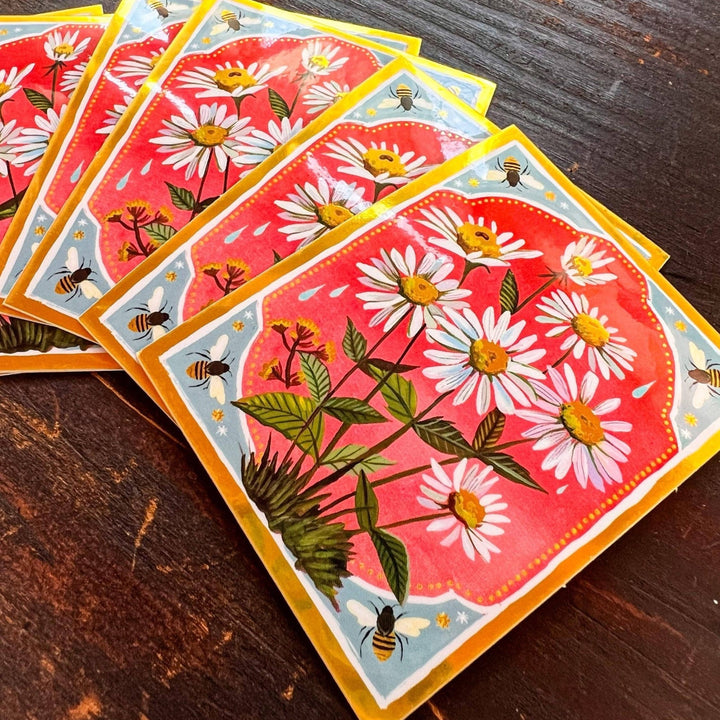 Spring Daisy + Bee Sticker - Merry PigletsKatie Daisy