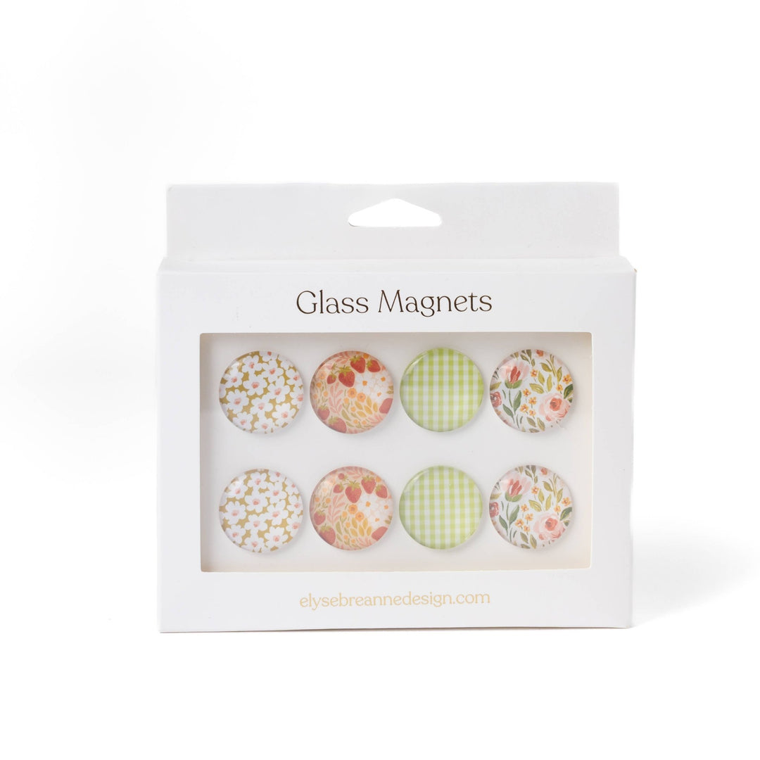 Spring Floral Round Magnet Set - Merry PigletsElyse Breanne Design
