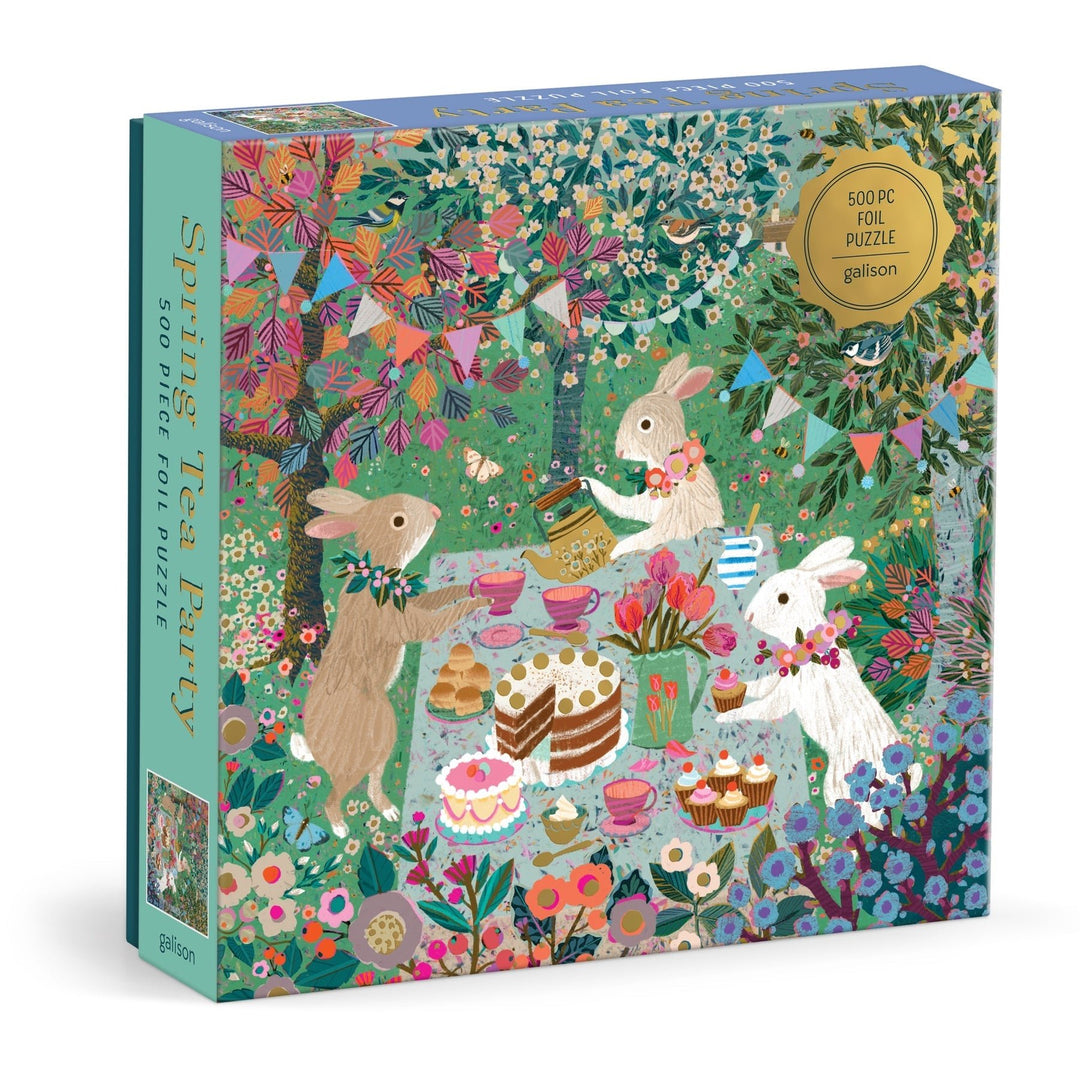 Spring Tea Party 500 Piece Puzzle - Merry PigletsGalison