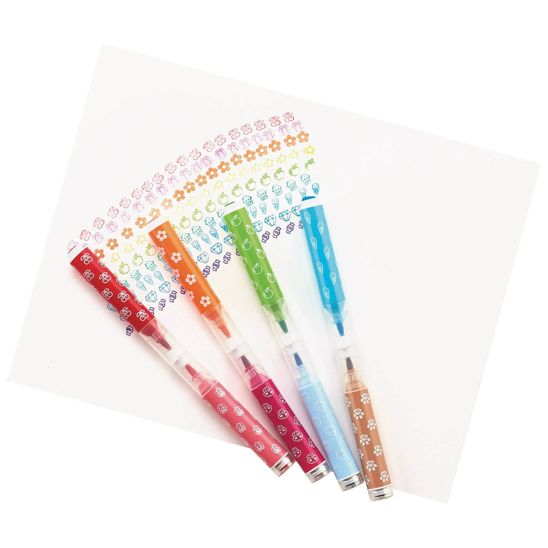 Stampables Double - Ended Stamp & Brush Markers - Merry PigletsOOLY