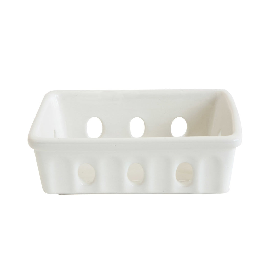 Stoneware Berry Basket or Soap Dish - Merry PigletsCreative Co - Op