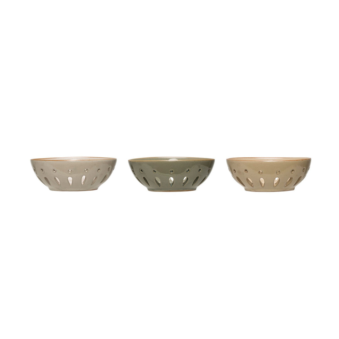 Stoneware Berry Bowl - Merry PigletsCreative Co-Op