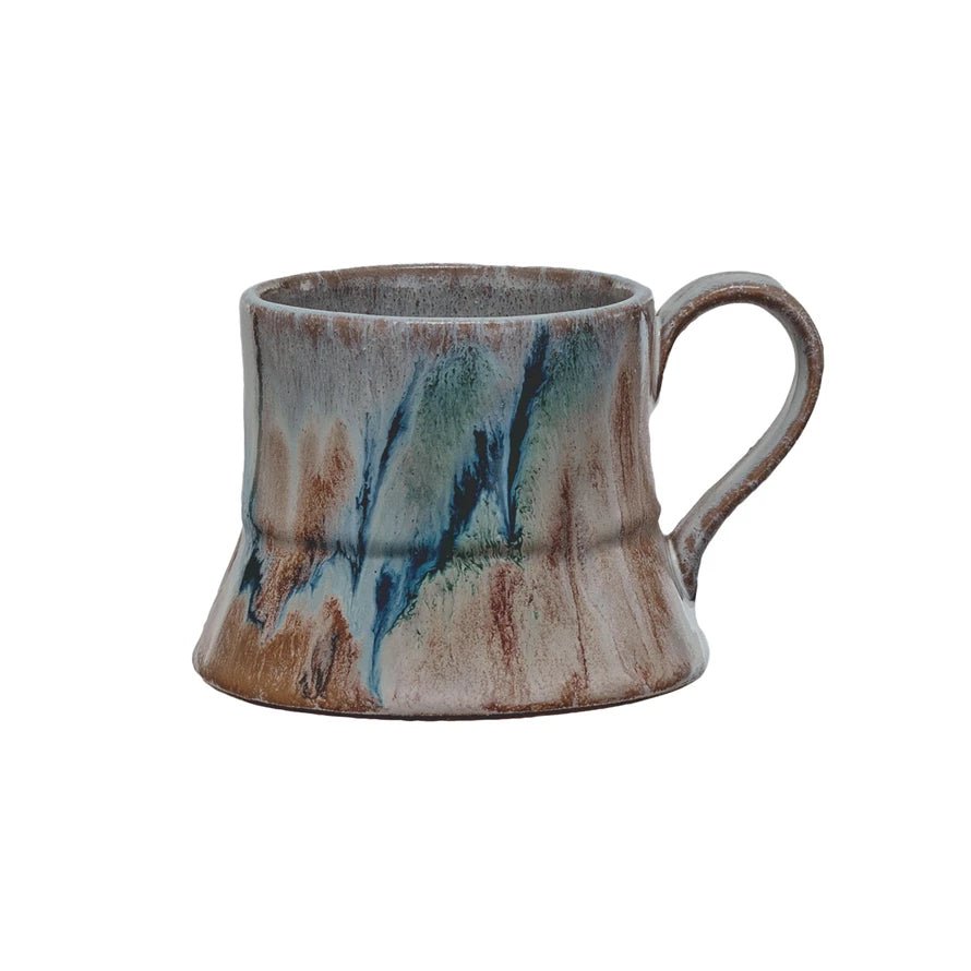 Stoneware Camp Mug - Merry PigletsCreative Co - Op
