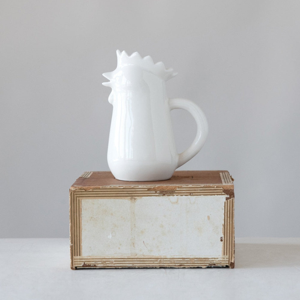 Stoneware Chicken Creamer - Merry PigletsCreative Co - Op