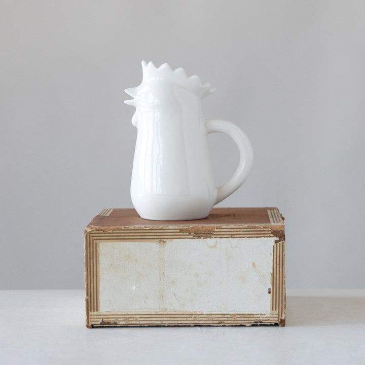 Stoneware Chicken Creamer - Merry PigletsCreative Co - Op