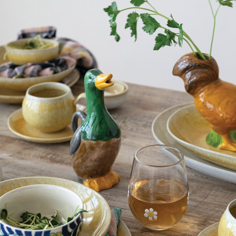Stoneware Duck Pitcher - Merry PigletsCreative Co-Op