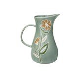 Stoneware Flower Pitcher - Merry PigletsCreative Co - Op