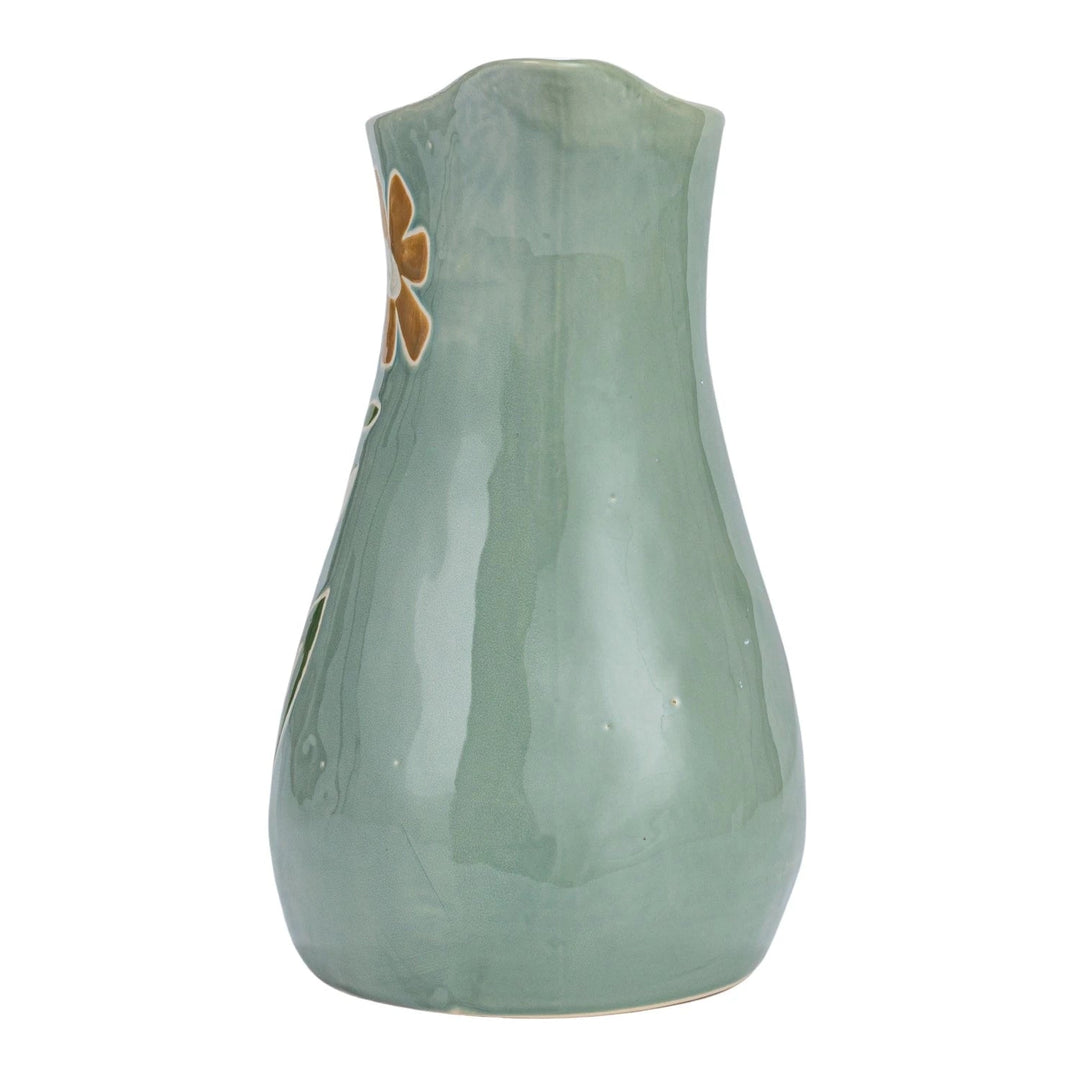 Stoneware Flower Pitcher - Merry PigletsCreative Co - Op
