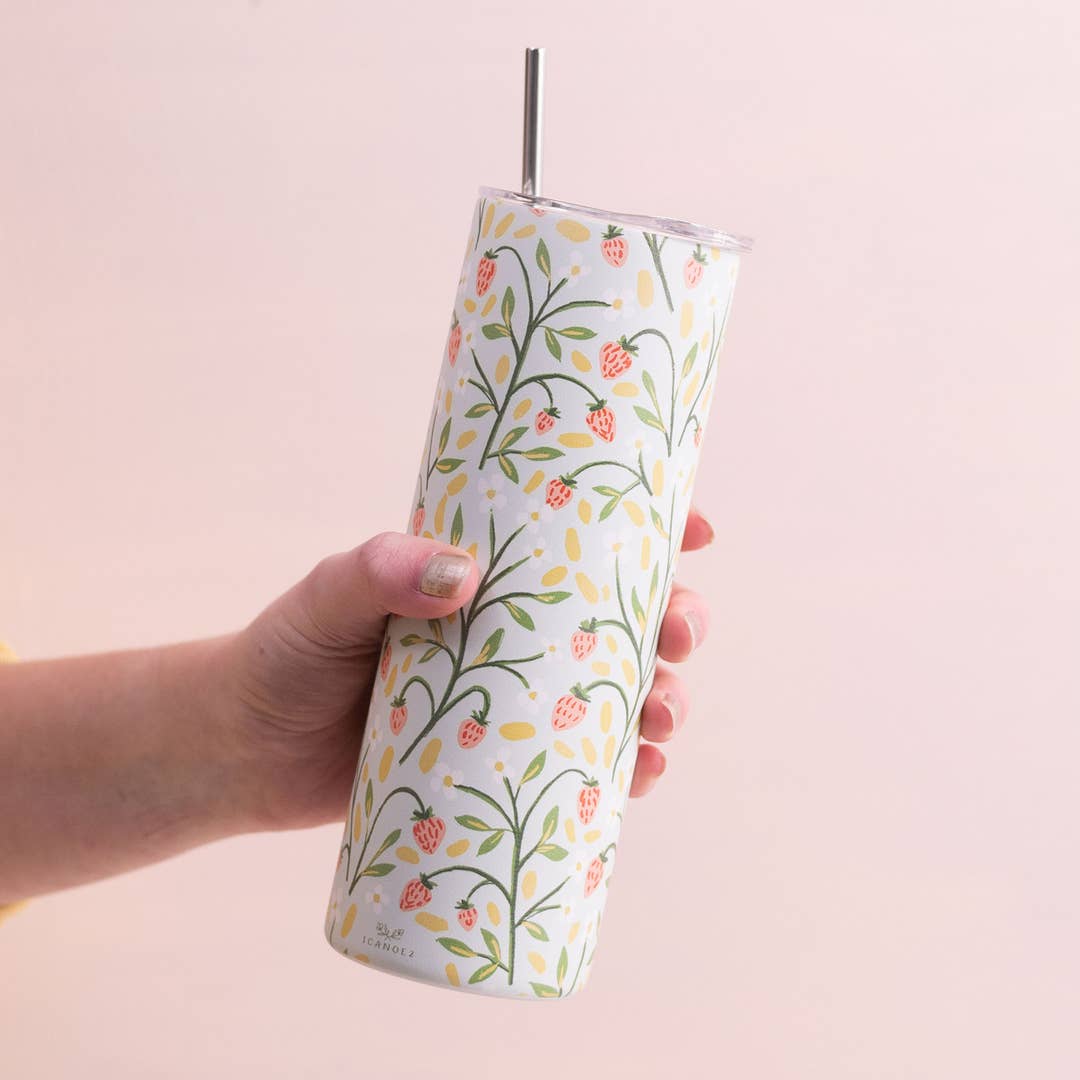 Strawberry Meadow Tumbler - Merry Piglets1canoe2 | One Canoe Two Paper Co.