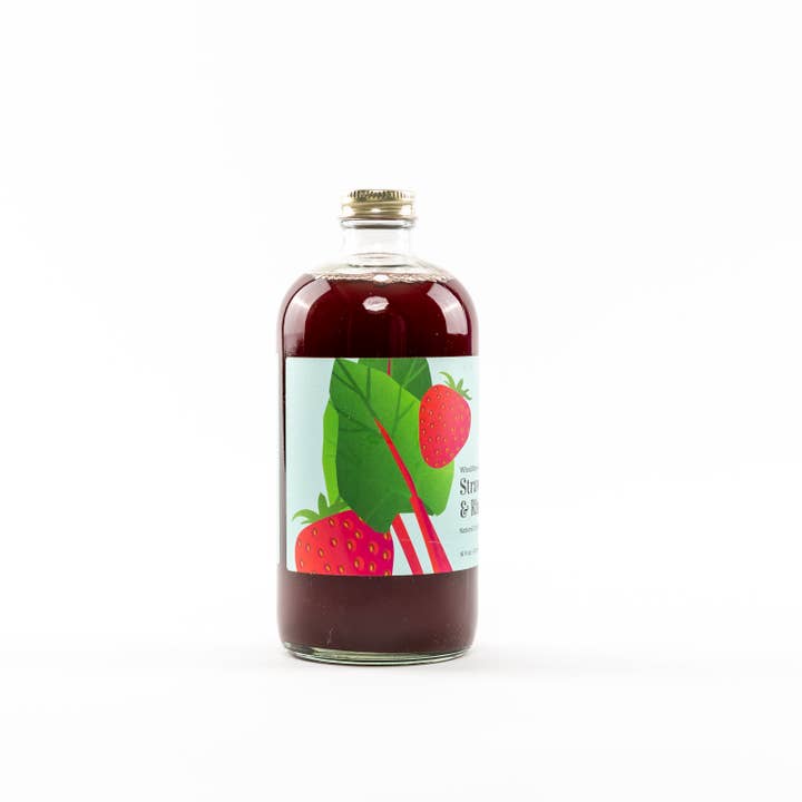 Strawberry - Rhubarb Cocktail & Mocktail Mixer - Merry PigletsWood Stove Kitchen