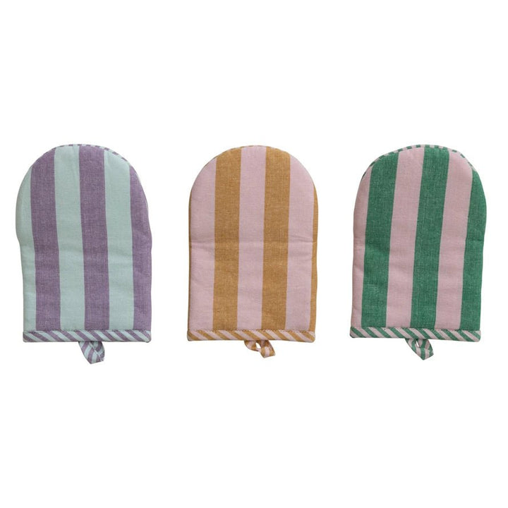 Striped Oven Mitt - Merry PigletsCreative Co-Op