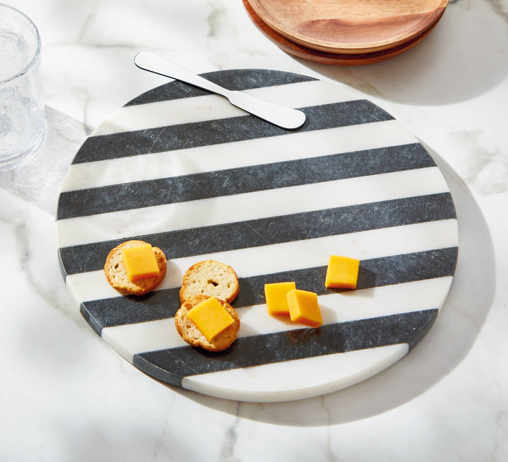 Striped Round Marble Board - Merry Pigletstag