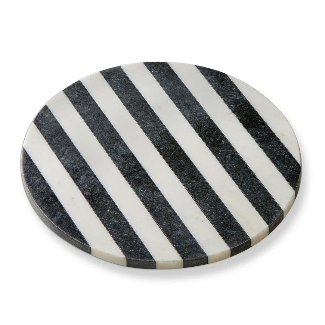 Striped Round Marble Board - Merry Pigletstag