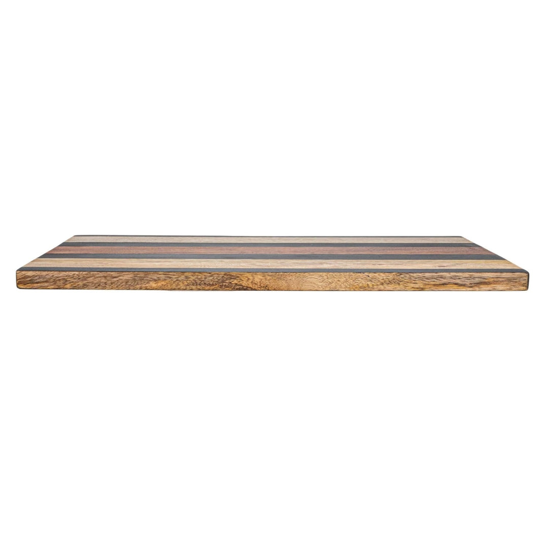 Striped Wood Cheese Board - Merry PigletsCreative Co - Op