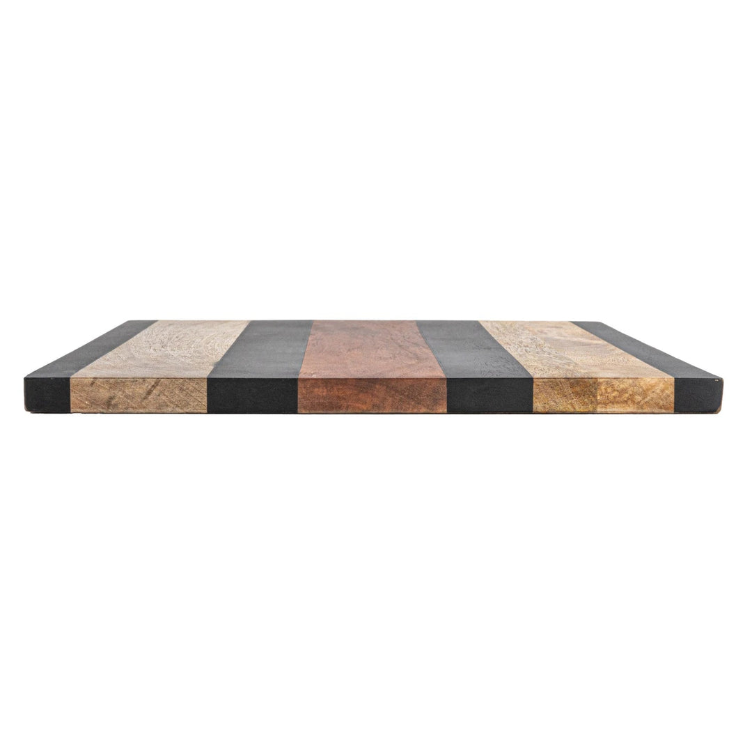 Striped Wood Cheese Board - Merry PigletsCreative Co - Op