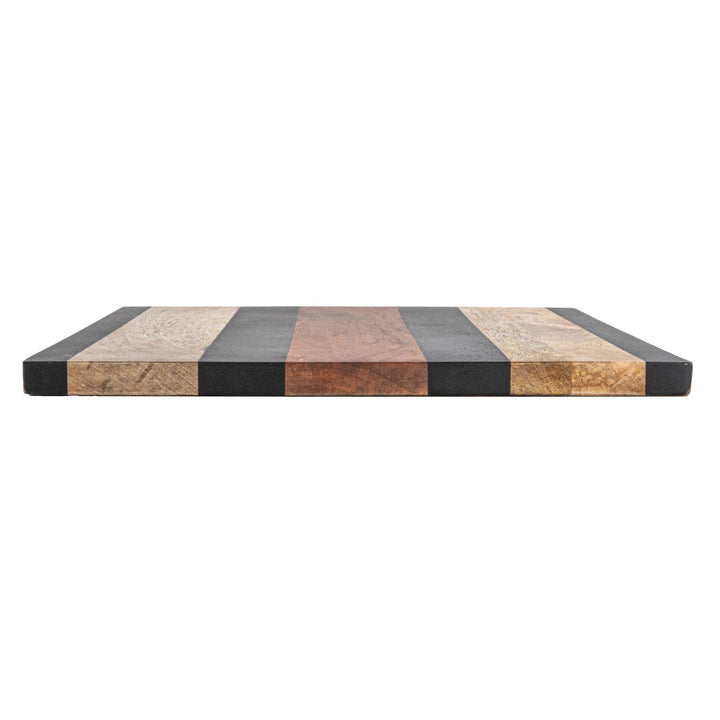 Striped Wood Cheese Board - Merry PigletsCreative Co - Op