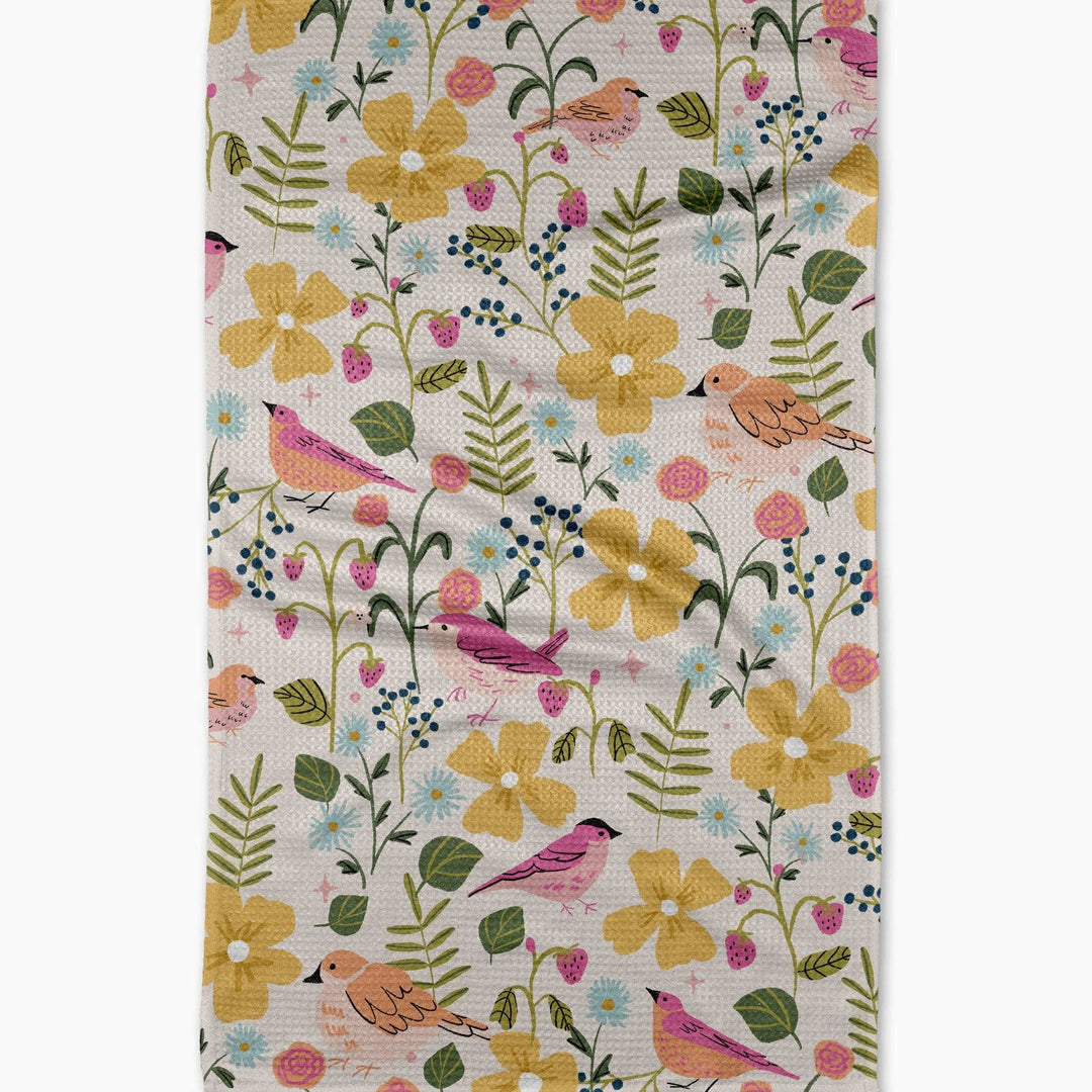 Summer Songbirds Tea Towel - Merry PigletsGeometry