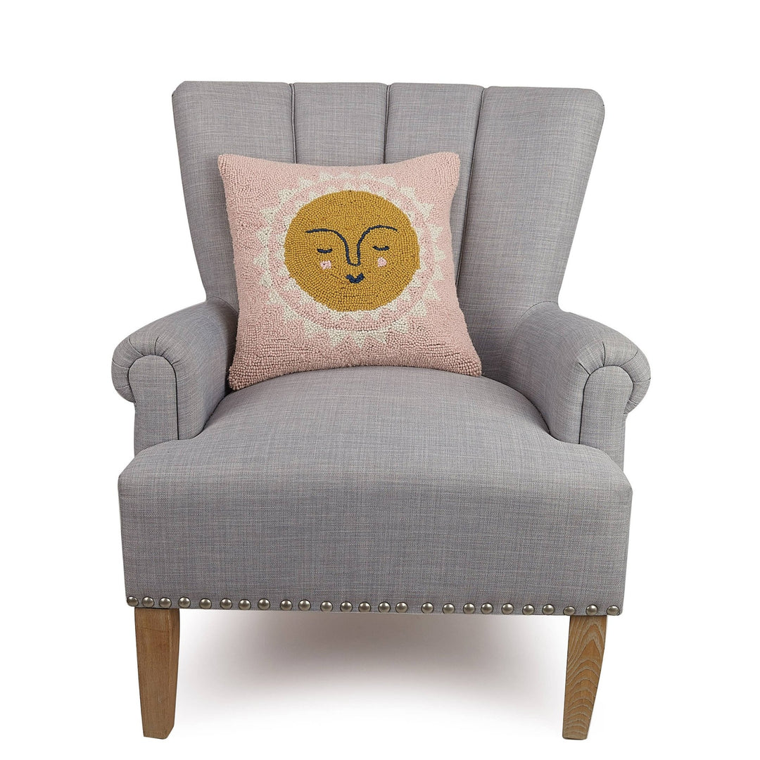 Sun Face Wool Pillow - Merry PigletsPeking Handicraft