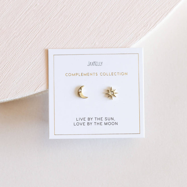 Sun & Moon Gold Earrings - Merry PigletsJaxKelly