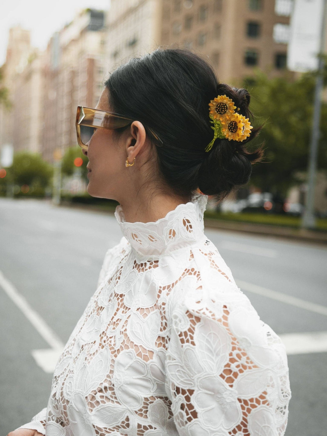 Sunflower Stem Claw Hair Clip - Merry PigletsSolar Eclipse