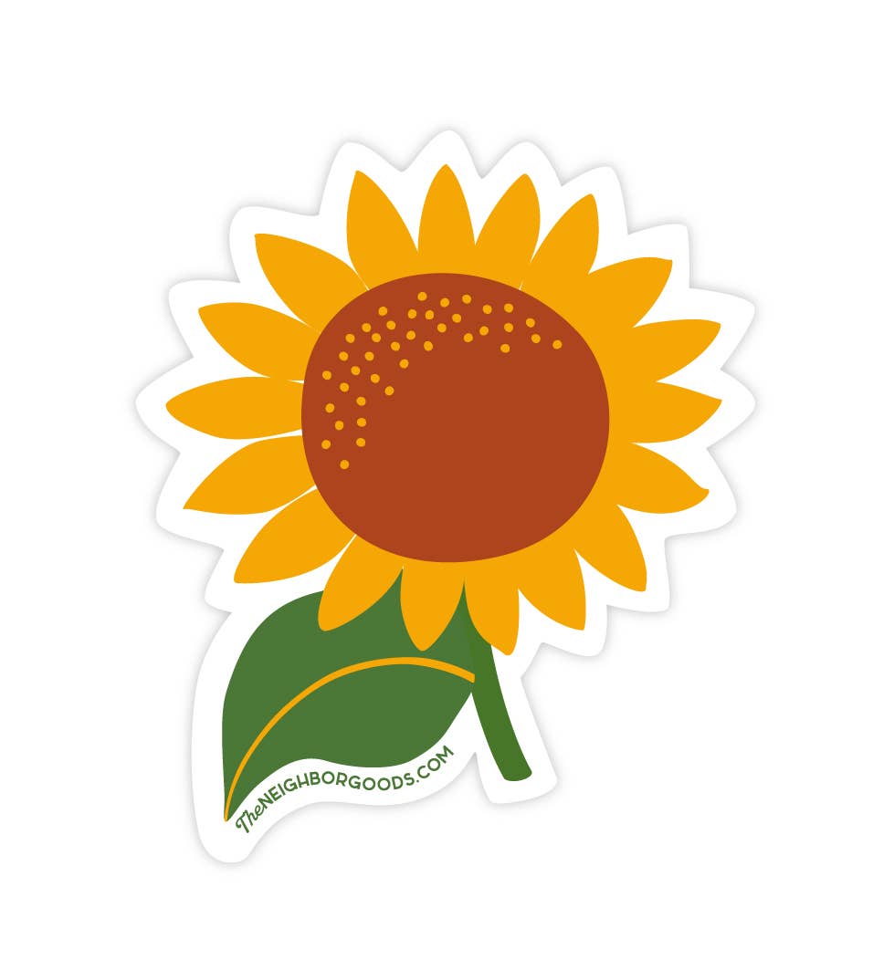Sunflower Sticker - Merry PigletsThe Neighborgoods