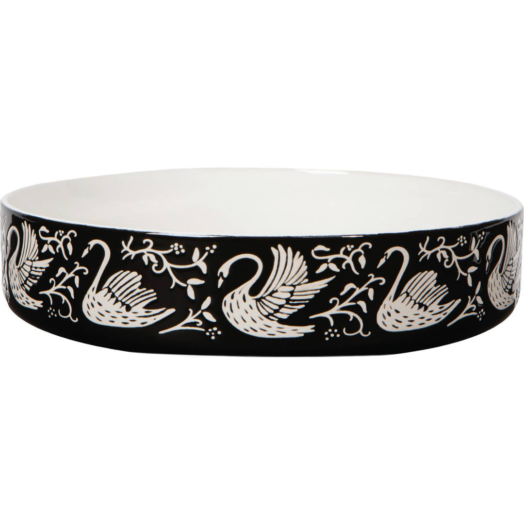 Swan Song Imprint Serving Bowl - Merry PigletsDanica Studio