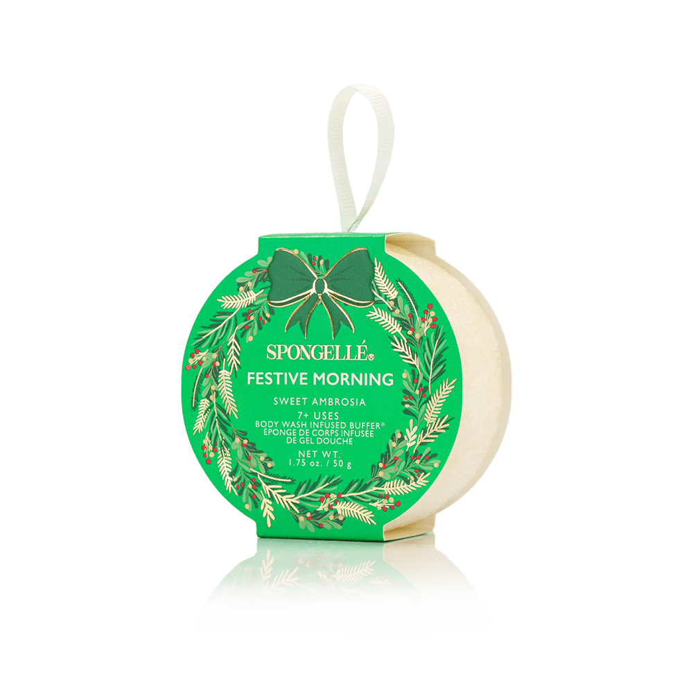 Sweet Ambrosia Holiday Wreath Body Buffer - Merry PigletsSpongellé