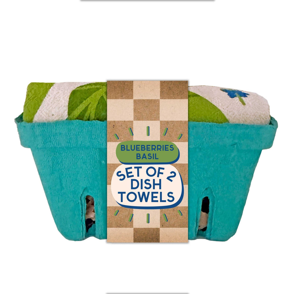 Sweet Basil + Blueberry Tea Towel Set - Merry PigletsThe Neighborgoods