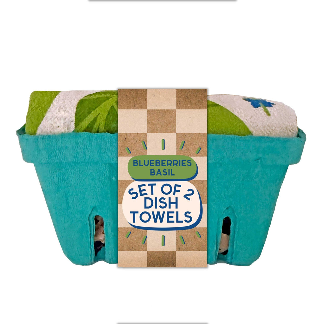 Sweet Basil + Blueberry Tea Towel Set - Merry PigletsThe Neighborgoods