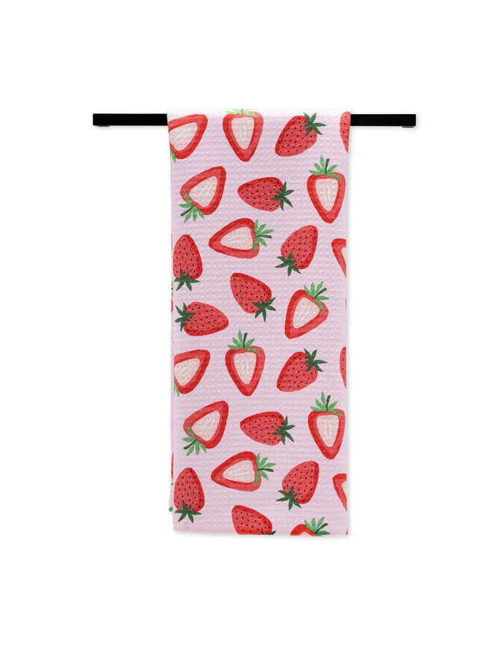 Sweet Strawberry Geometry Tea Towel - Merry PigletsGeometry