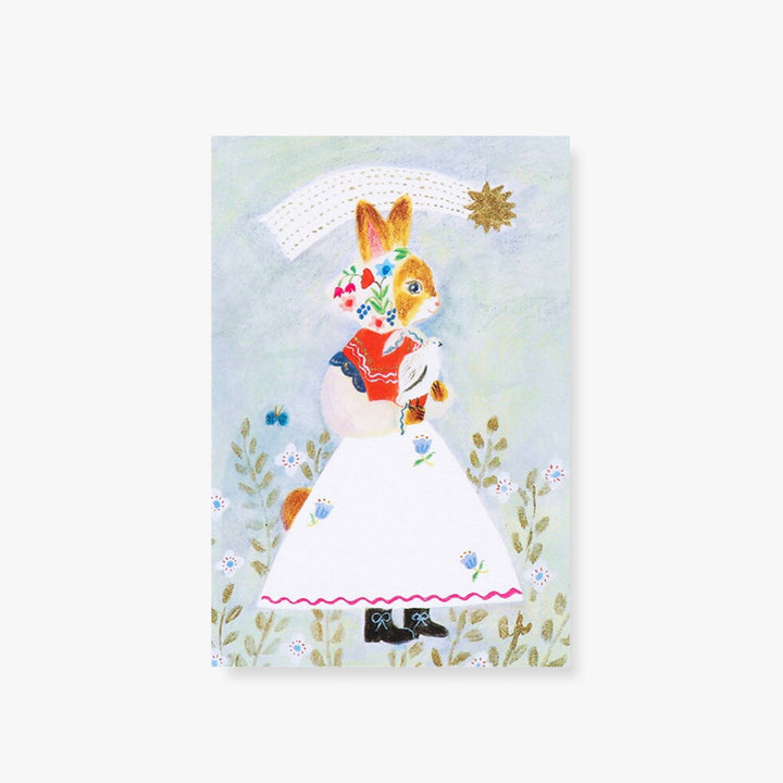 Tablier Postcard Set - Merry PigletsHer Winter Flowers