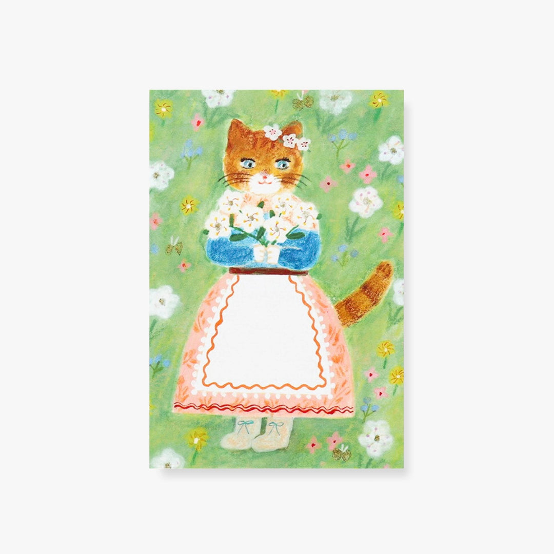 Tablier Postcard Set - Merry PigletsHer Winter Flowers