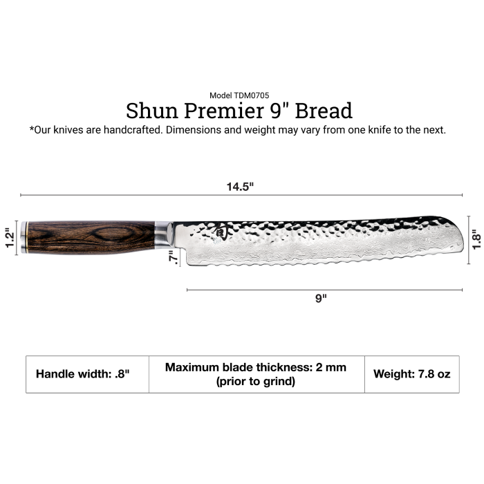 Shun Premier 9" Bread Knife - Thumbnail 5