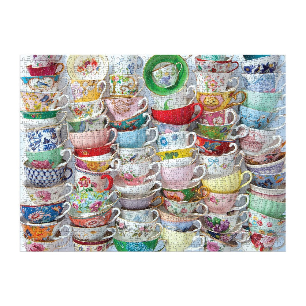 Teacups 1000 Piece Puzzle - Merry PigletsGalison
