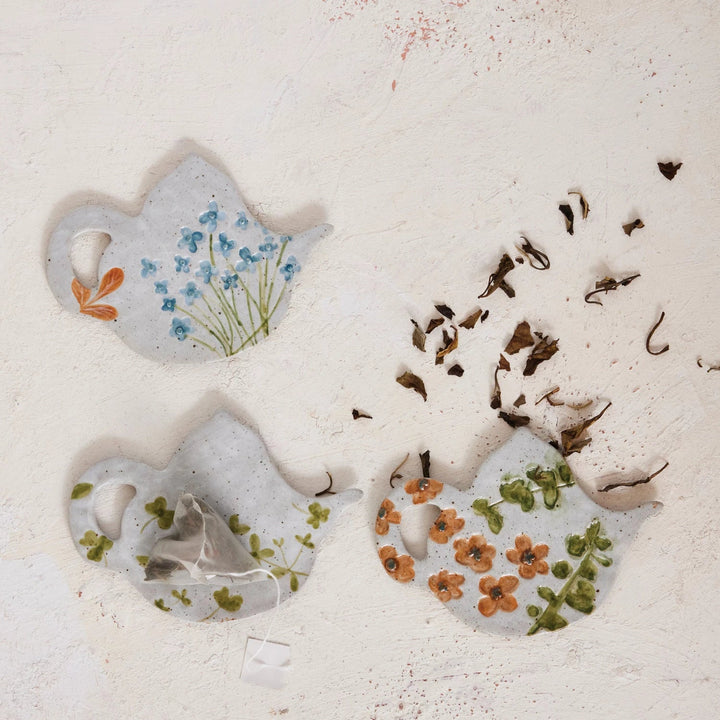 Teapot Teabag Holder - Merry PigletsCreative Co - Op
