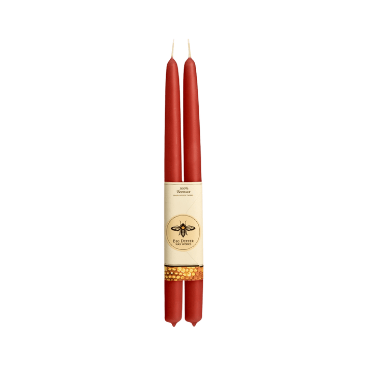Terracotta Beeswax Taper Candles - Merry PigletsBig Dipper Wax Works