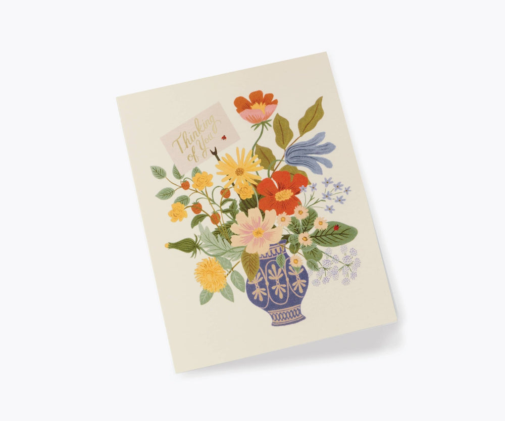 Thinking of You Bouquet Greeting Card - Merry PigletsRifle Paper Co.