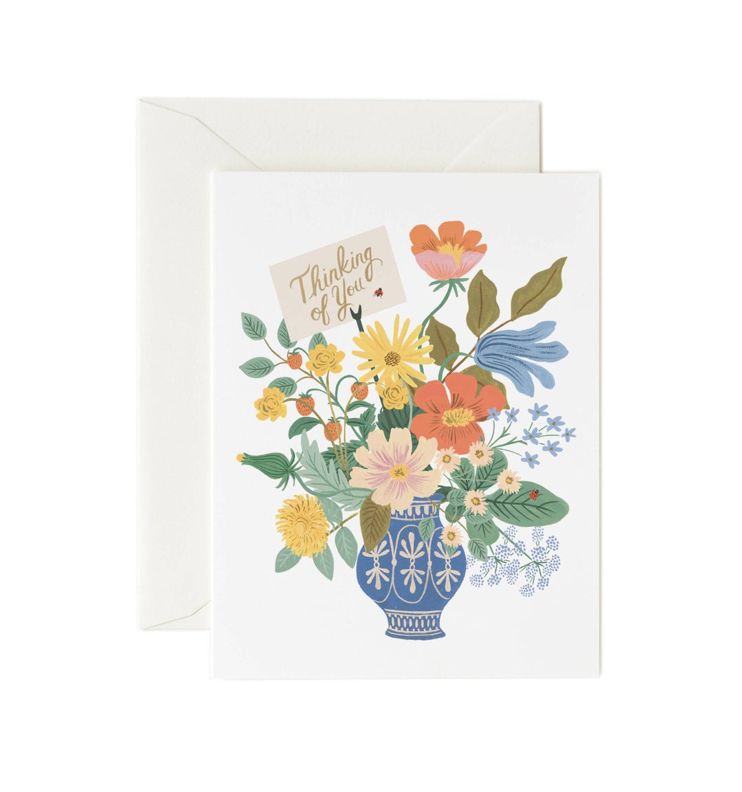 Thinking of You Bouquet Greeting Card - Merry PigletsRifle Paper Co.