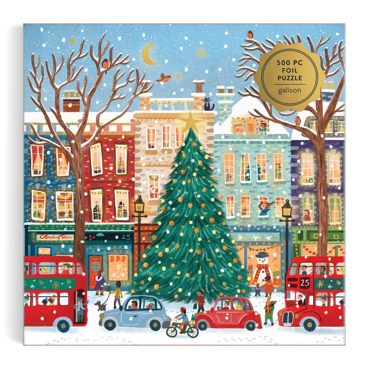 Tinsel City 500 Piece Puzzle - Merry PigletsGalison