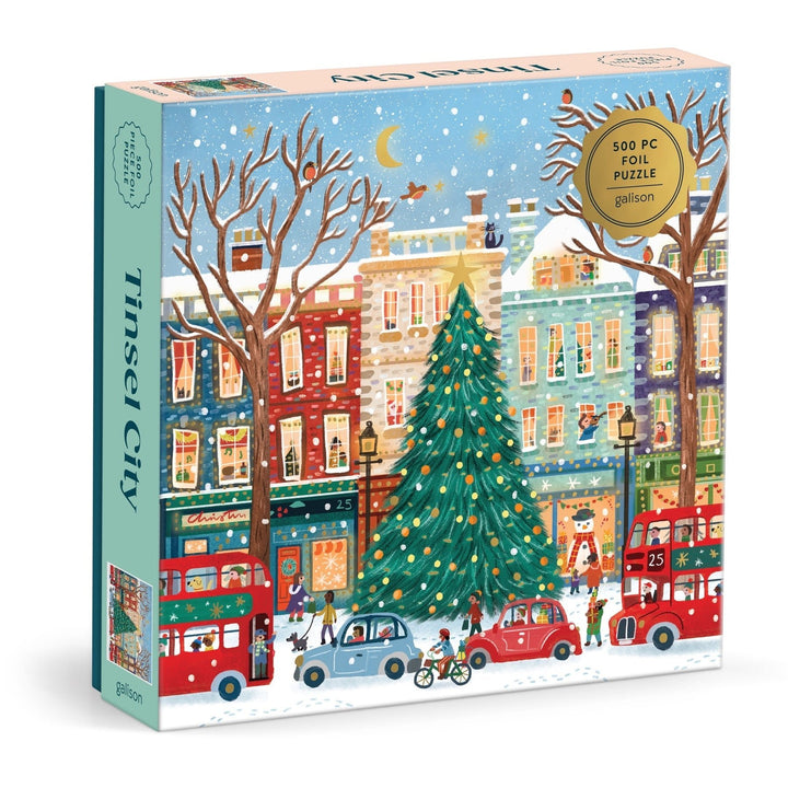 Tinsel City 500 Piece Puzzle - Merry PigletsGalison