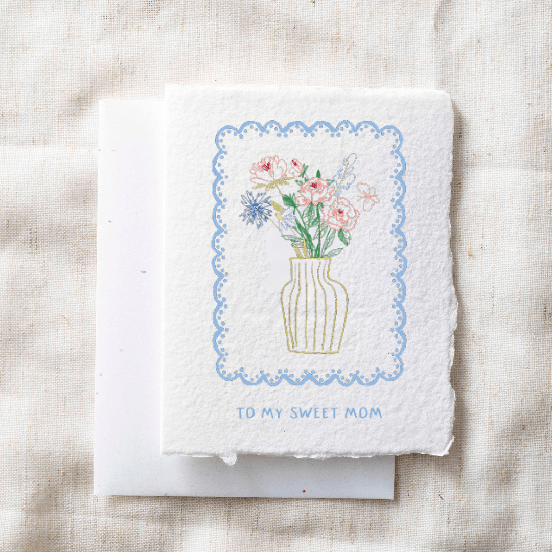 To My Sweet Mom Greeting Card - Merry PigletsPaper Baristas