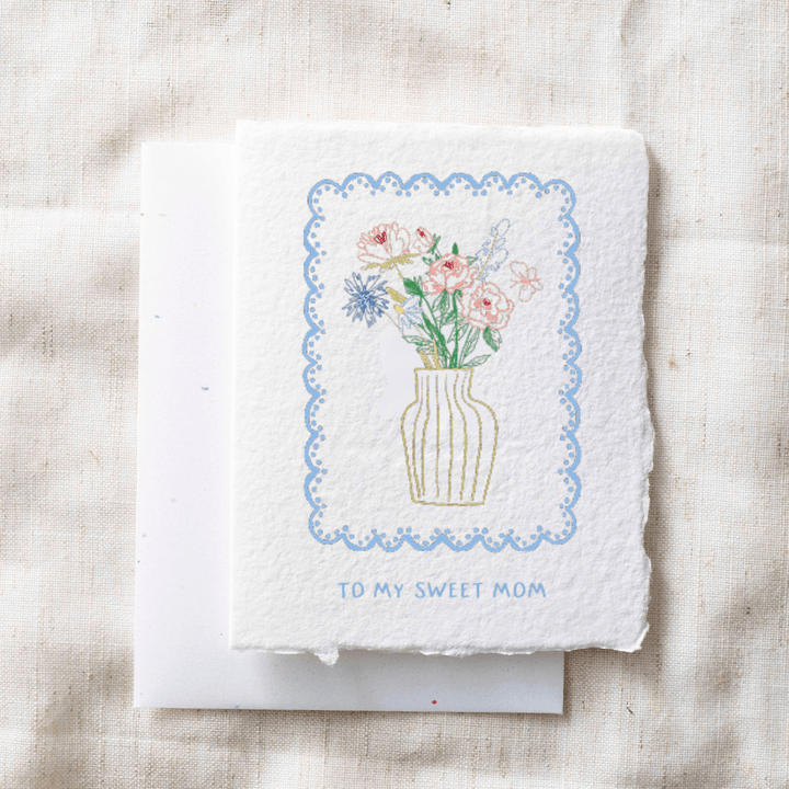 To My Sweet Mom Greeting Card - Merry PigletsPaper Baristas