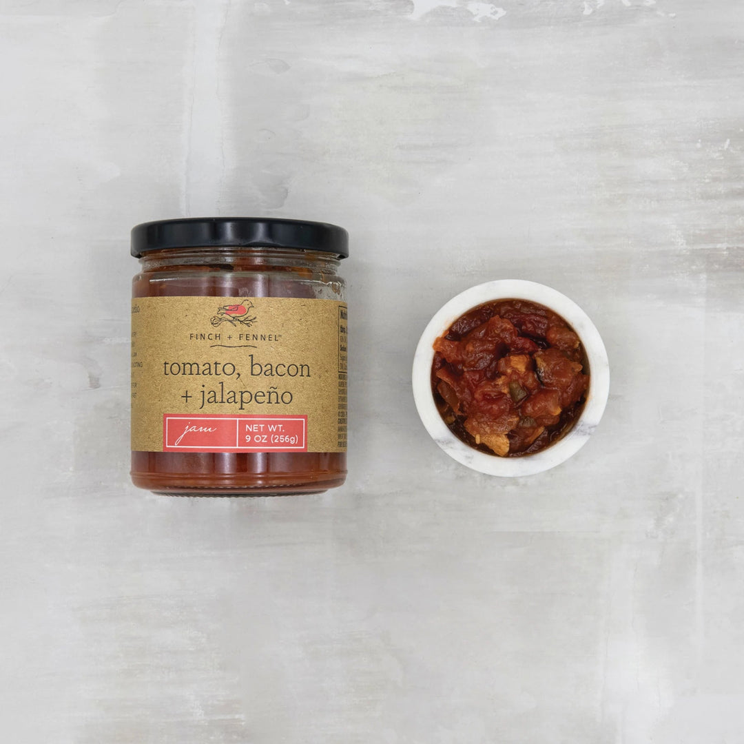 Tomato, Bacon + Jalapeño Jam - Merry PigletsFinch & Fennel