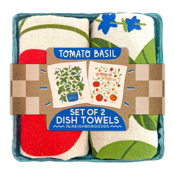 Tomato + Basil Tea Towel Set - Merry PigletsThe Neighborgoods